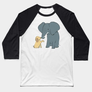 Elephant and dog Baseball T-Shirt